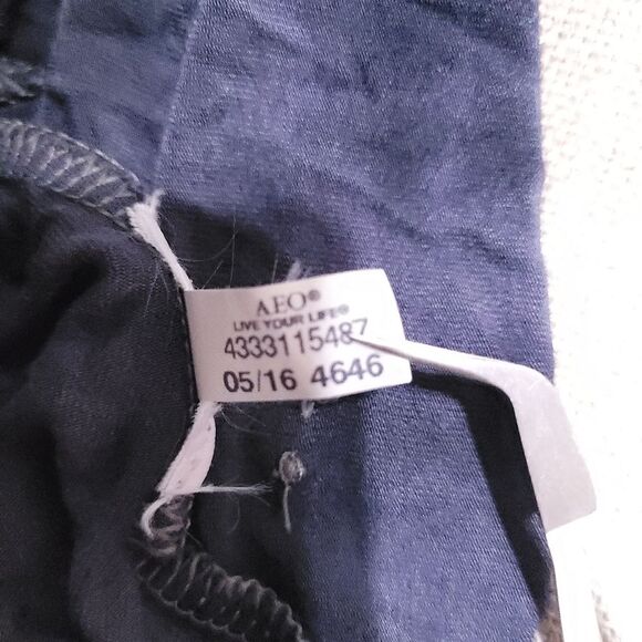 American Eagle Blue Grey Tie Dye Soft & Sexy Sleeveless babydoll Top Womens  XS - Picture 6 of 9